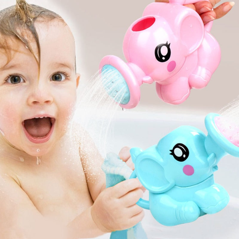 Kids Bath Toys Elephant Water Spray Toy Interactive Shower, Blue