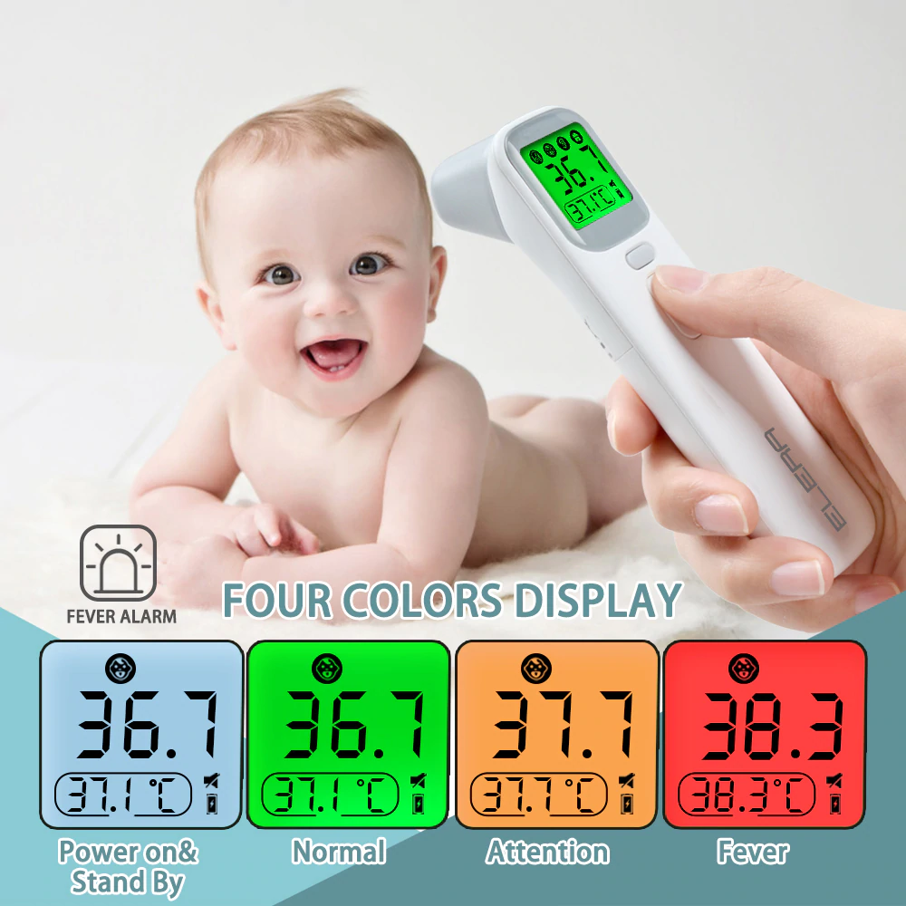 Elera Ear Thermometer for Kids, Baby Thermometer with Forehead and Ear Mode  for Adults, Infant, Kids and Toddler, Touchless and 1 Second Reading with  Fever Alarm and Mute Function, LCD 